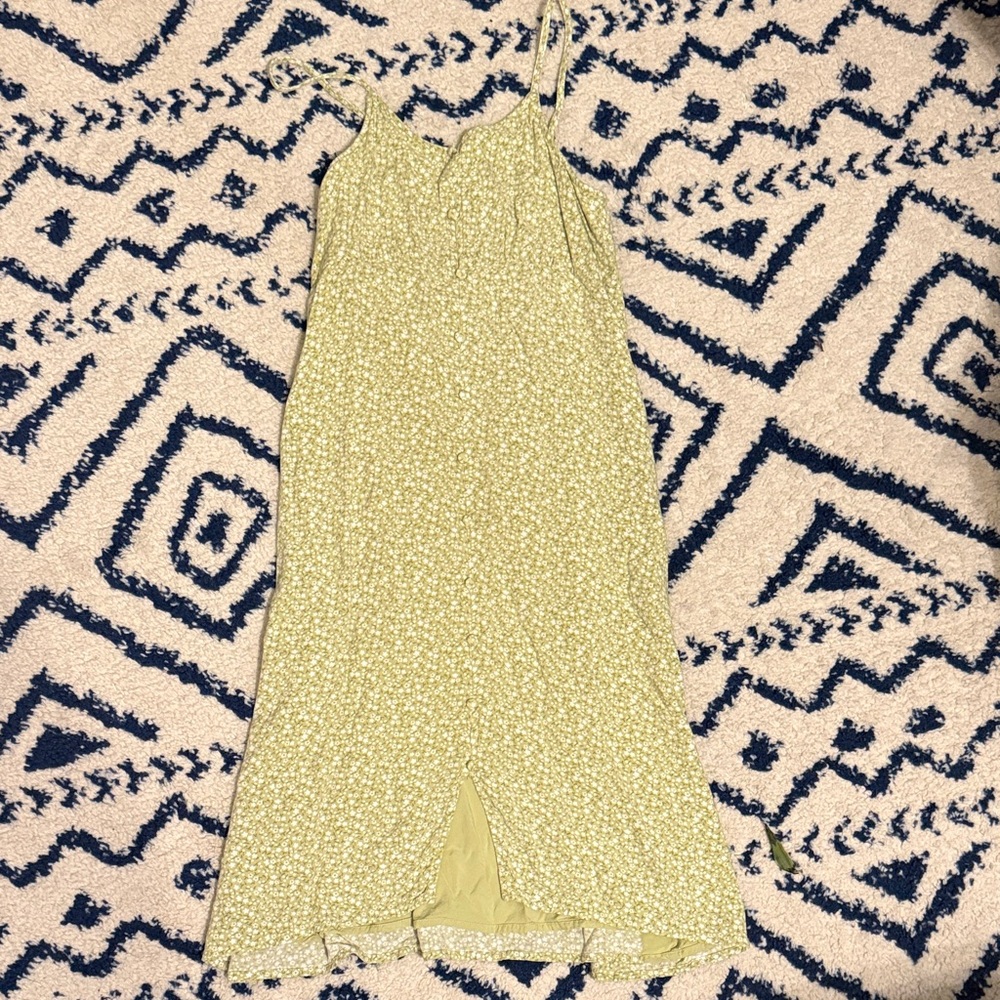 abercrombie kids light green floral dress with adjustable straps